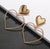 Rustic Gold Hearts Earrings